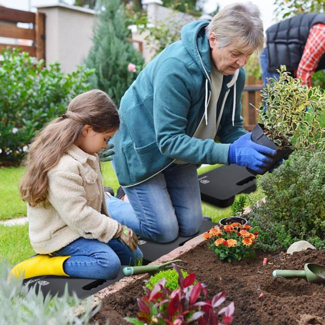 alet WORKPRO ekstra kalın köpük diz çökme yastığı, 17,5 x 11 x 1,5 siyah LJR6277