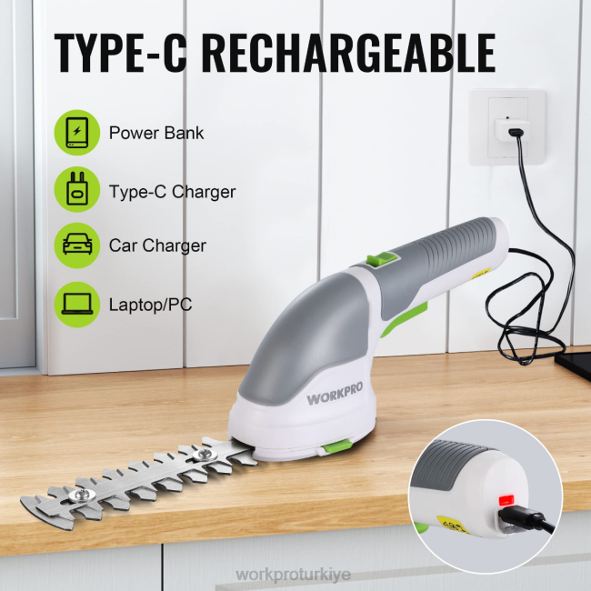 alet WORKPRO 2'si 1 arada el tipi 3.6v elektrikli akülü çalı düzeltici çit makası/çim kesici pembe/yeşil/beyaz LJR6268