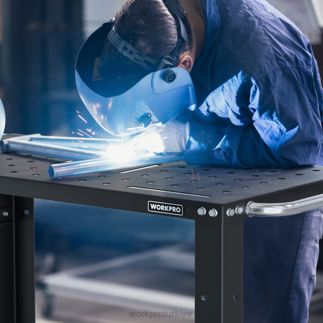 depolamak WORKPRO taşınabilir kaynak masası, 1200 lbs yük kapasitesi, nitrürleme masası yeni LJR613