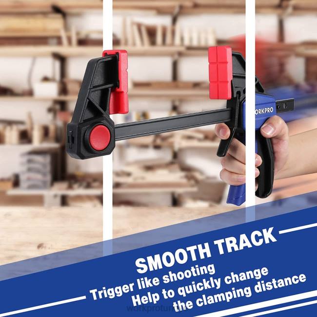 alet WORKPRO Ağaç işleme için 2 adet çubuk kelepçesi, orta görev 300 lbs tek elle kelepçe/yayıcı yardımsever LJR6123