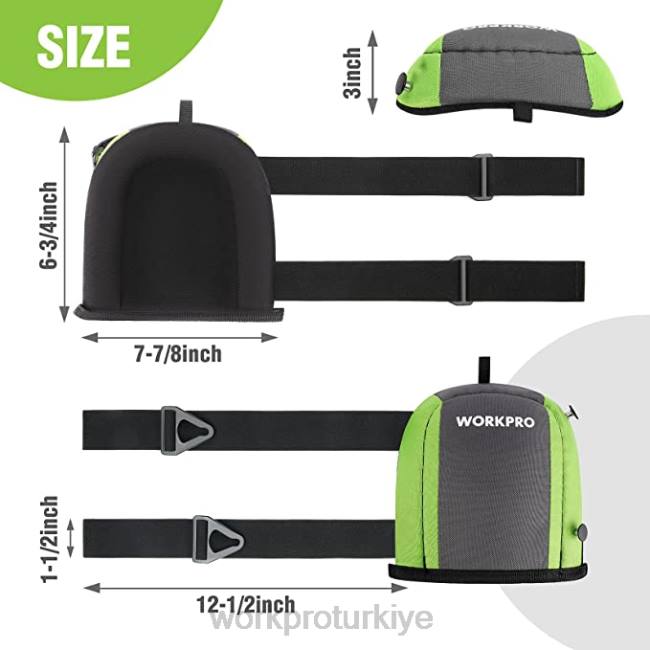 alet WORKPRO akülü zincirli testere ve 7 parçalı bahçe aletleri seti ve 2 çift bahçe eldiveni ve bahçe dizlikleri kullanışlı LJR6314