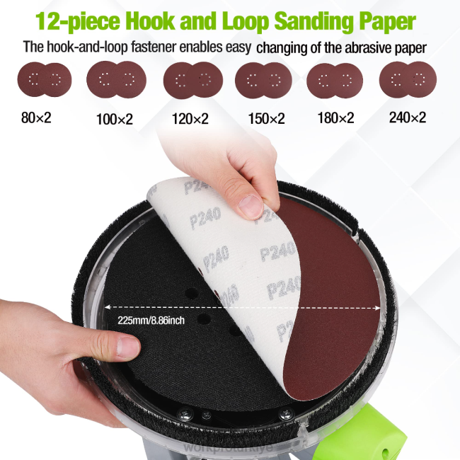 alet WORKPRO 720w elektrikli alçıpan zımpara makinesi vakumlu modern LJR6228