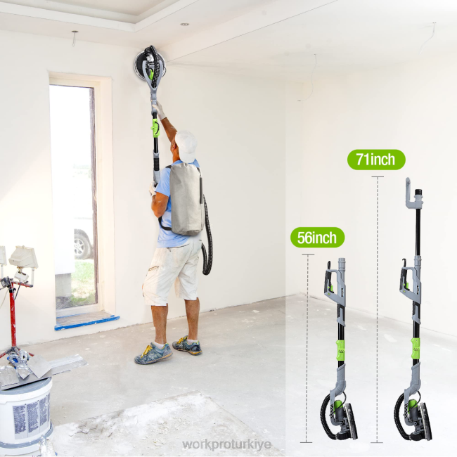 alet WORKPRO 720w elektrikli alçıpan zımpara makinesi vakumlu modern LJR6228