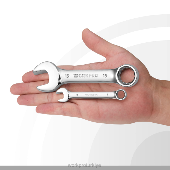 alet WORKPRO 12 parça kısa kombine anahtar seti yardımsever LJR697