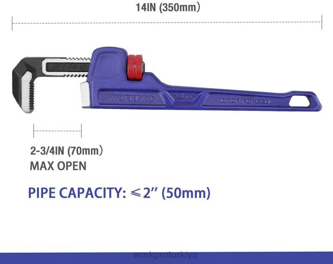 alet WORKPRO 14 inç ağır hizmet tipi düz tesisat anahtarı kullanışlı LJR689