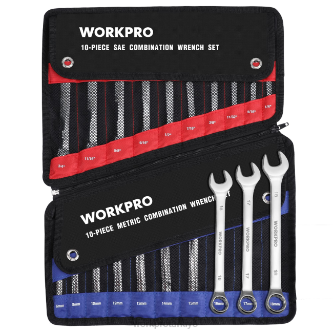 alet WORKPRO 20 parça metrik ve sae kombinasyonlu cr-v 12 noktalı anahtar seti modern LJR693