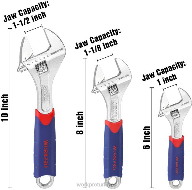 alet WORKPRO 3 adet ayarlanabilir anahtar seti modern LJR683