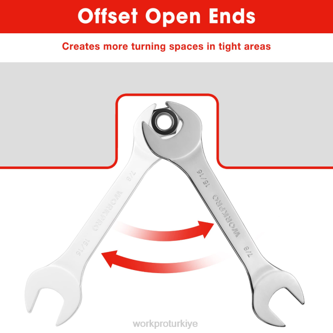 alet WORKPRO 7 parçalı metrik süper ince anahtar seti, katlanabilir düzenleyici kese ile yardımsever LJR696