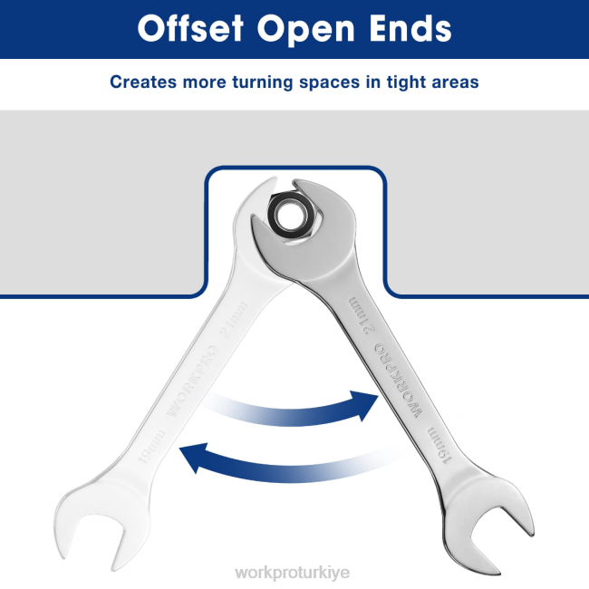 alet WORKPRO 7 parçalı metrik süper ince anahtar seti, katlanabilir düzenleyici kese ile yardımsever LJR696