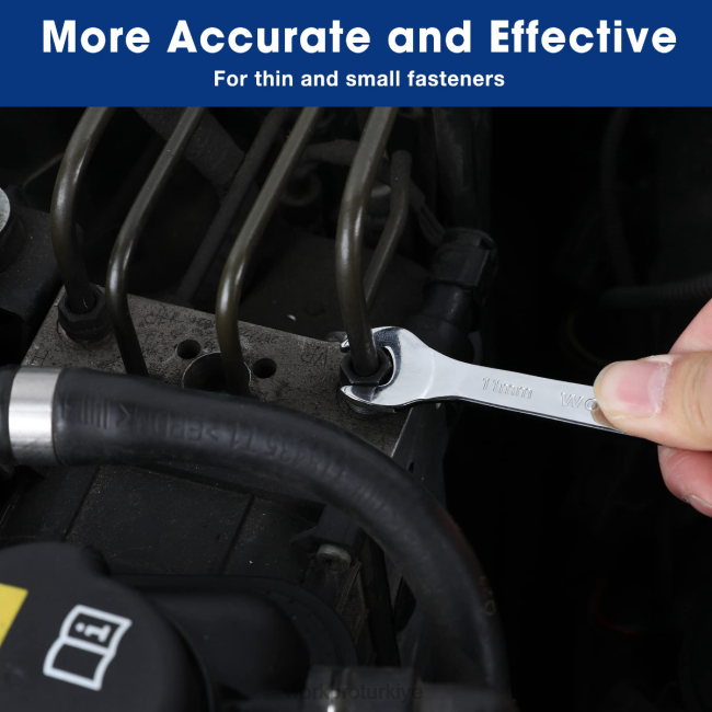 alet WORKPRO 7 parçalı metrik süper ince anahtar seti, katlanabilir düzenleyici kese ile yardımsever LJR696