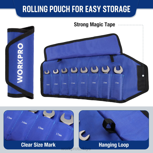 alet WORKPRO 8 parça esnek kafalı kısa cırcırlı kombine anahtar seti yeni LJR682