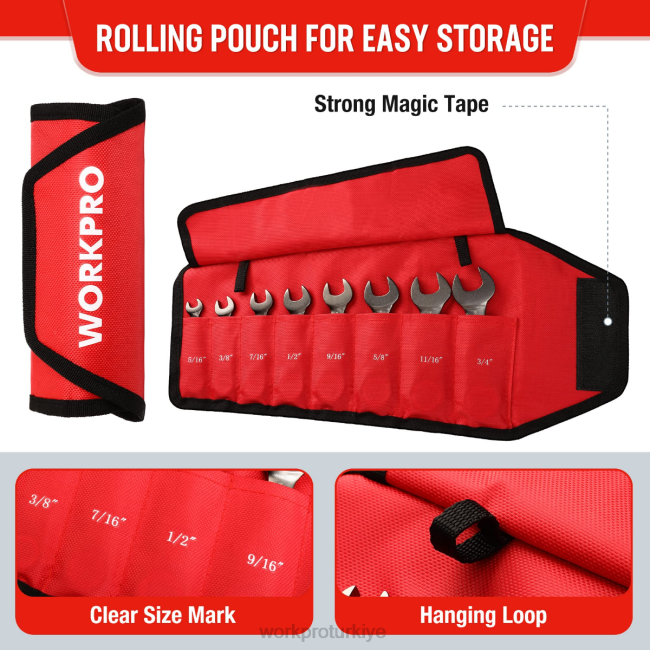 alet WORKPRO 8 parça esnek kafalı kısa cırcırlı kombine anahtar seti yeni LJR682