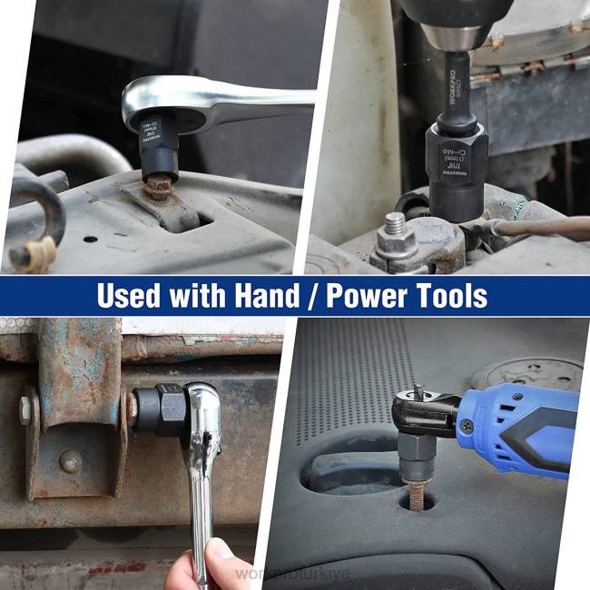 alet WORKPRO 15 parça darbeli cıvata ve somun sökme seti kullanışlı LJR6128