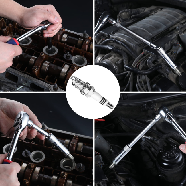 alet WORKPRO 3 adet-14mm ince duvar prizi, 6 ve 10 inç uzatmalımanyetik döner buji lokma seti yardımsever LJR6143