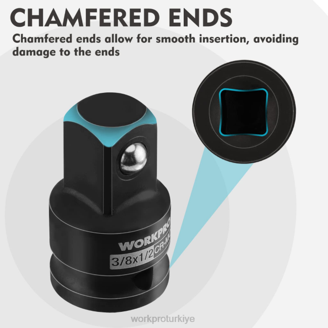 alet WORKPRO 4 parça darbeli tornavida lokma adaptörü ve redüktör seti, anahtar dönüştürme kiti yardımsever LJR694