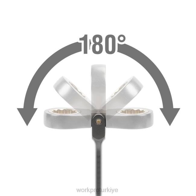 alet WORKPRO 8 adet esnek kafalı cırcırlı kombine anahtar seti, organizatör çantalı kullanışlı LJR686