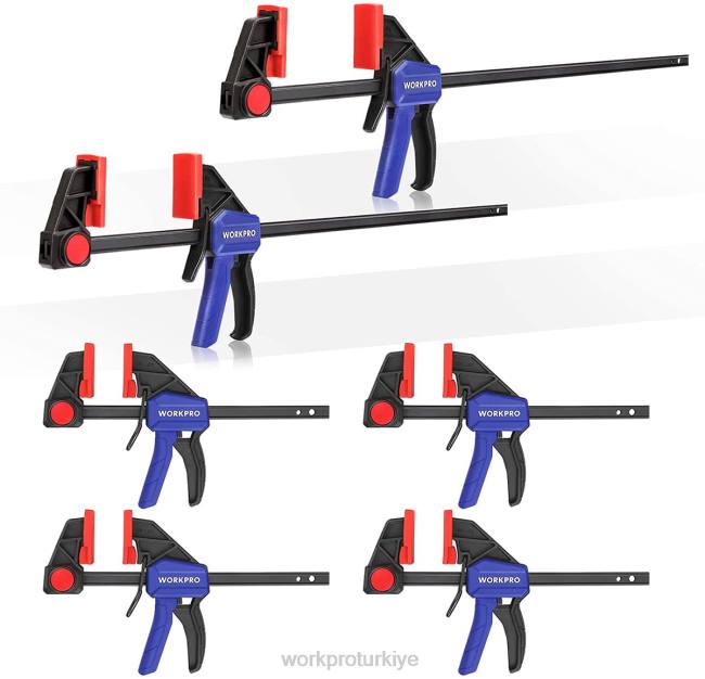 alet WORKPRO 6 adet ağaç işleme çubuğu kelepçesi kullanışlı LJR6115