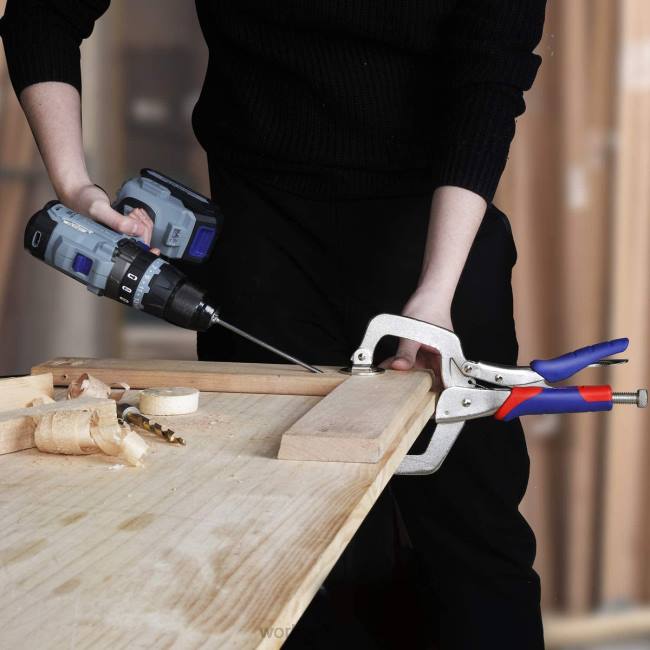 alet WORKPRO Ağaç işleme ve jig cep deliği için yüz kelepçesi metal cep deliği kelepçesi modern LJR6116