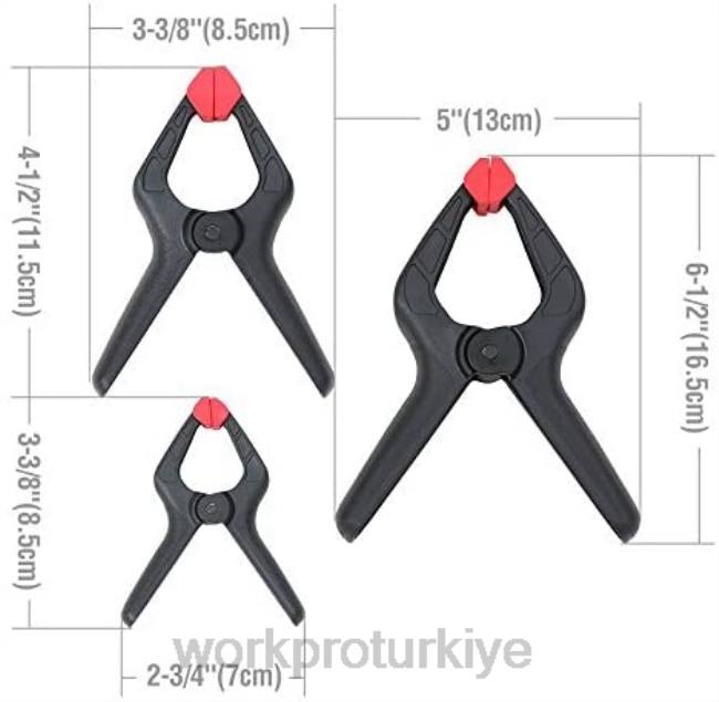 alet WORKPRO Ağaç işleri, fotoğraf stüdyoları ve kendin yap işleri için 16 adet naylon yaylı kelepçe seti modern LJR6125