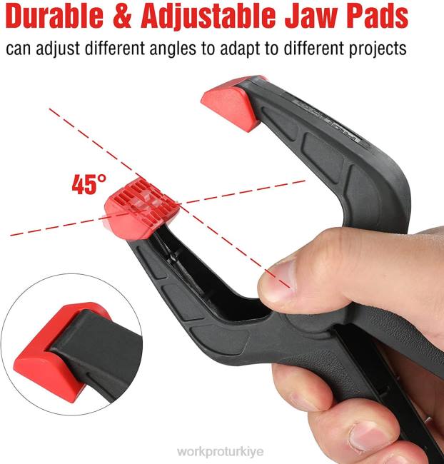 alet WORKPRO Ağaç işleri, fotoğraf stüdyoları ve kendin yap işleri için 16 adet naylon yaylı kelepçe seti modern LJR6125