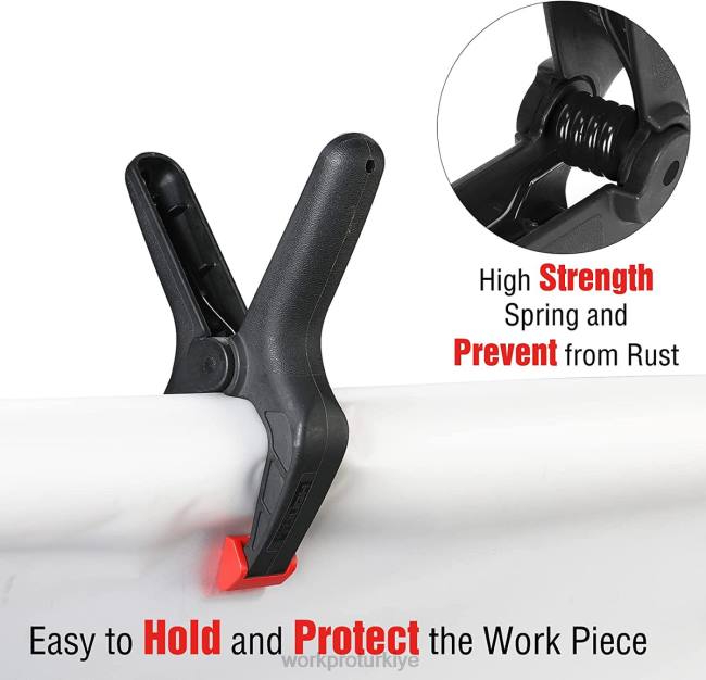 alet WORKPRO Ağaç işleri, fotoğraf stüdyoları ve kendin yap işleri için 16 adet naylon yaylı kelepçe seti modern LJR6125