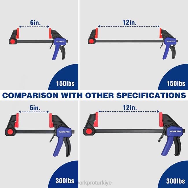 alet WORKPRO ağaç işleme için çubuk kelepçeleri, 150/300lbs başlık yeni LJR6121