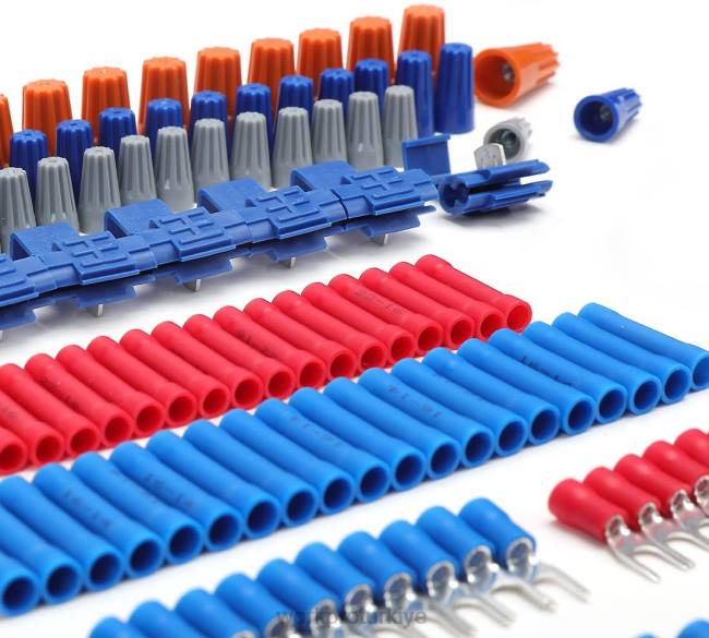 alet WORKPRO 582 adet sıkma terminalleri tel konnektörler ısıyla daralan boru elektrik tamir kiti tel kesici striptizci ile kullanışlı LJR6152