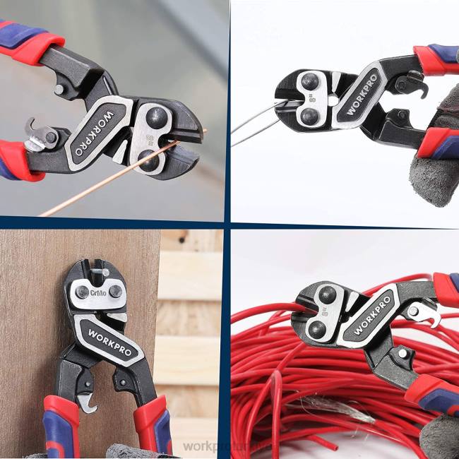 alet WORKPRO Güvenlik kilidi ve daha verimli kaldıraç özelliğine sahip mini cıvata kesici modern LJR6154