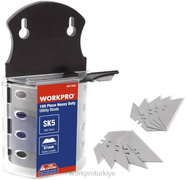 alet WORKPRO 100 adet maket bıçağı bıçakları sk5 çelik dağıtıcılı kullanışlı LJR640