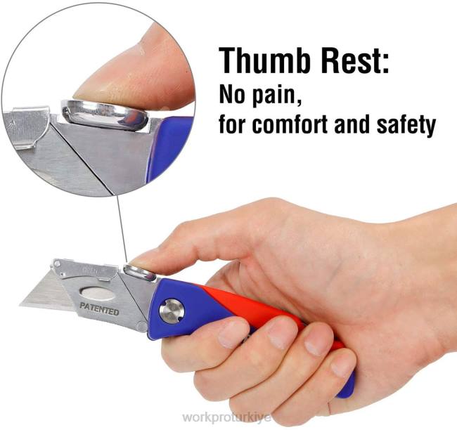 alet WORKPRO katlanır maket bıçağı hızlı değiştirilebilir kutu kesici kullanışlı LJR650