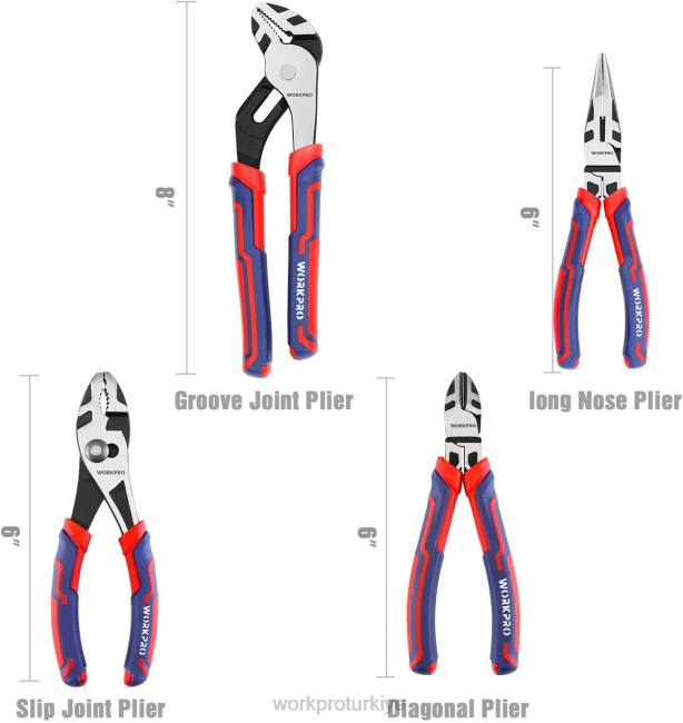 alet WORKPRO 4 adet premium cr-v inşaat pensesi alet seti modern LJR672