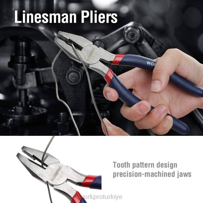 alet WORKPRO Kendin Yap ve ev kullanımı için 7 adet çok fonksiyonlu pense seti yeni LJR663