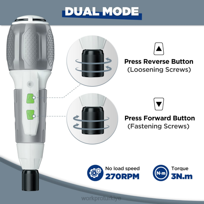 alet WORKPRO akülü 4v usb şarj edilebilir lityum iyon pil tornavida seti pembe/beyaz LJR6236
