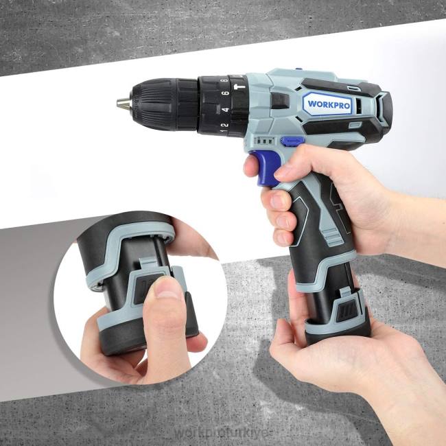 alet WORKPRO 12v 2,0ah lityum iyon pil takımı yardımsever LJR6224