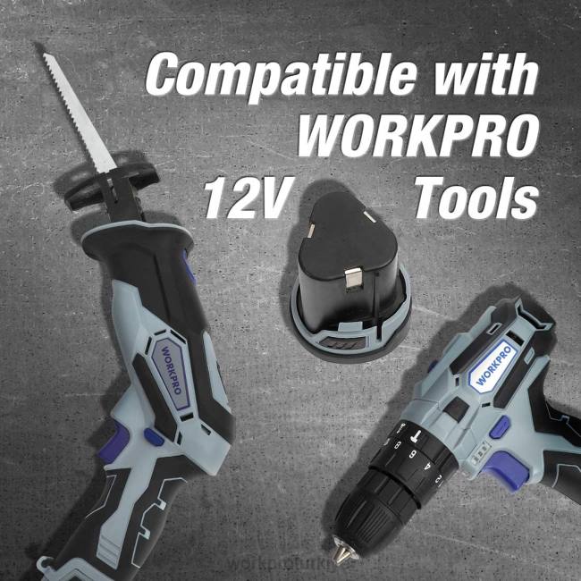 alet WORKPRO 12v 2,0ah lityum iyon pil takımı yardımsever LJR6224