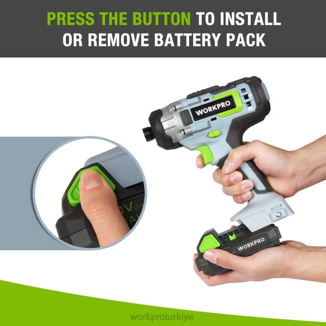 alet WORKPRO 20v 2,0ah lityum iyon pil takımı modern LJR6218