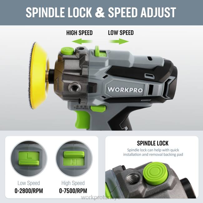 alet WORKPRO 12v akülü parlatıcı, mini araba detaylandırma tamponu ve zımpara makinesi seti, 2 li-ion pil ile kullanışlı LJR6229