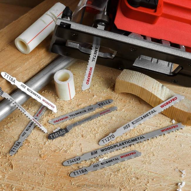alet WORKPRO 25 adet t-saplı dekupaj testere bıçağı seti, saklama kutusuyla birlikte yardımsever LJR6210