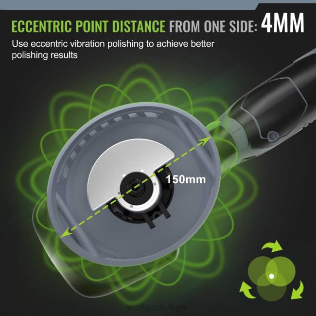 alet WORKPRO 2 adet 12v şarj edilebilir pil ile 6 inç çift etkili akülü araç tampon parlatıcı modern LJR6238