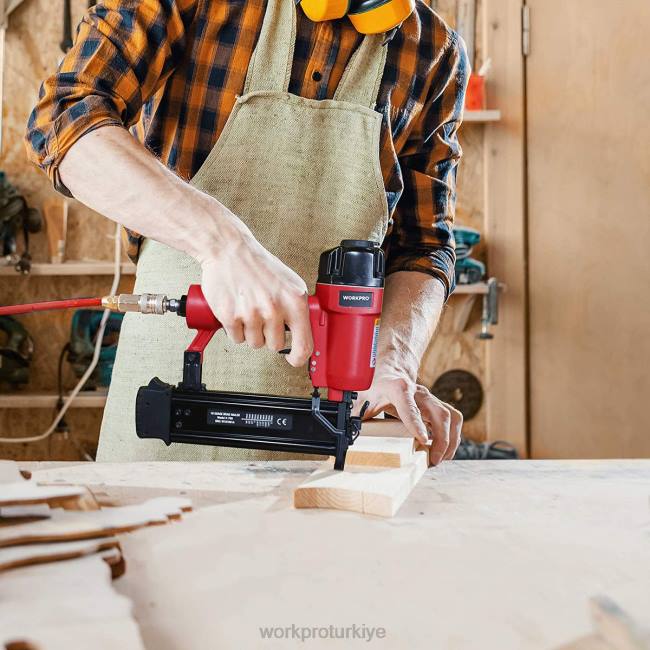 alet WORKPRO Pnömatik elektrikli başsız çivi çakma makinesi için 6000 sayısı evrensel 18 ayarlı başsız çiviler yardımsever LJR6207