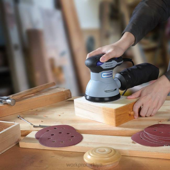 alet WORKPRO Rastgele titreşimli zımpara için 150 adet zımpara diski seti yardımsever LJR6197