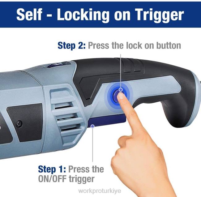 alet WORKPRO çıkarılabilir saplı tampon parlatıcı, aksesuarlarla birlikte yardımsever LJR6231