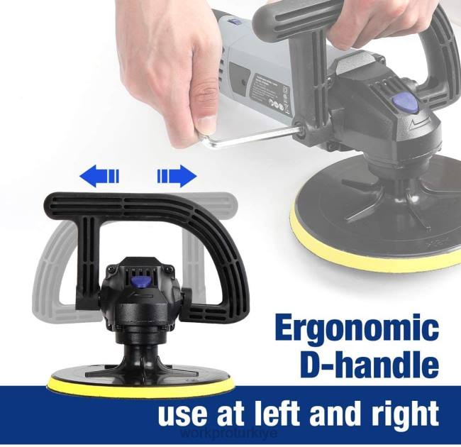 alet WORKPRO çıkarılabilir saplı tampon parlatıcı, aksesuarlarla birlikte yardımsever LJR6231