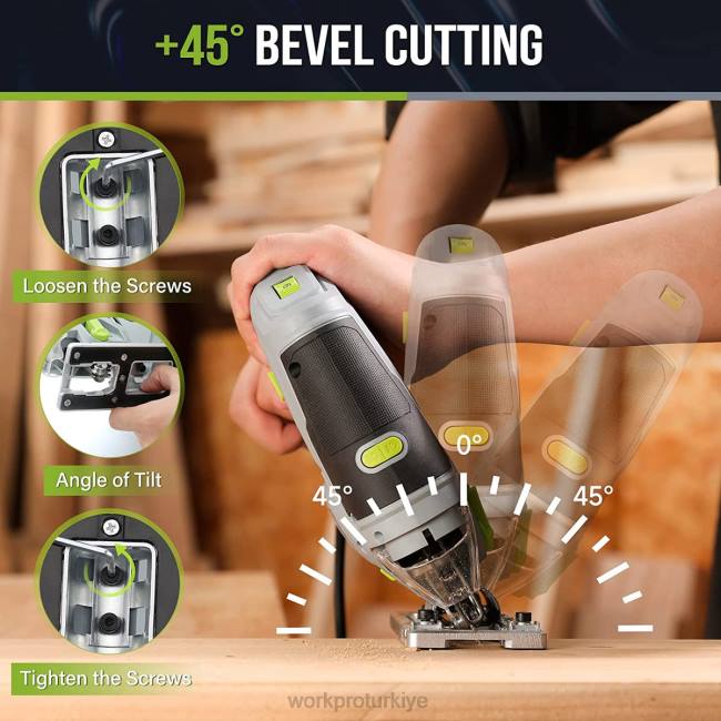 alet WORKPRO yapboz, 6.5amp 850w kablolu elektrikli dekupaj testere alet seti modern LJR6241