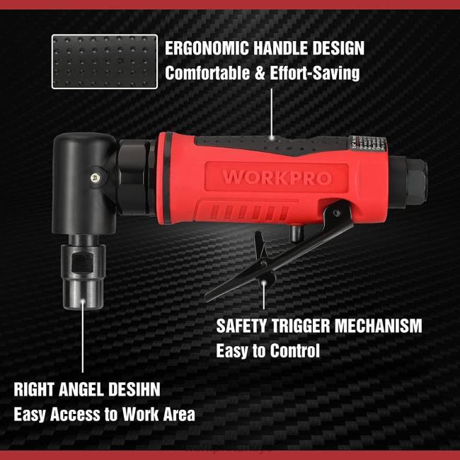 alet WORKPRO hava açılı kalıp taşlayıcı 1/4 inç pnömatik dik açılı kalıp taşlayıcı seti modern LJR6180