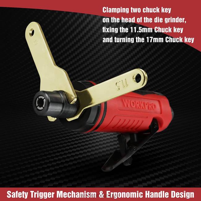 alet WORKPRO havalı kalıp taşlayıcı, 1/4 inç pnömatik düz kalıp taşlayıcı, 25000rpm, havayla çalışan kalıp taşlayıcı yeni LJR6183