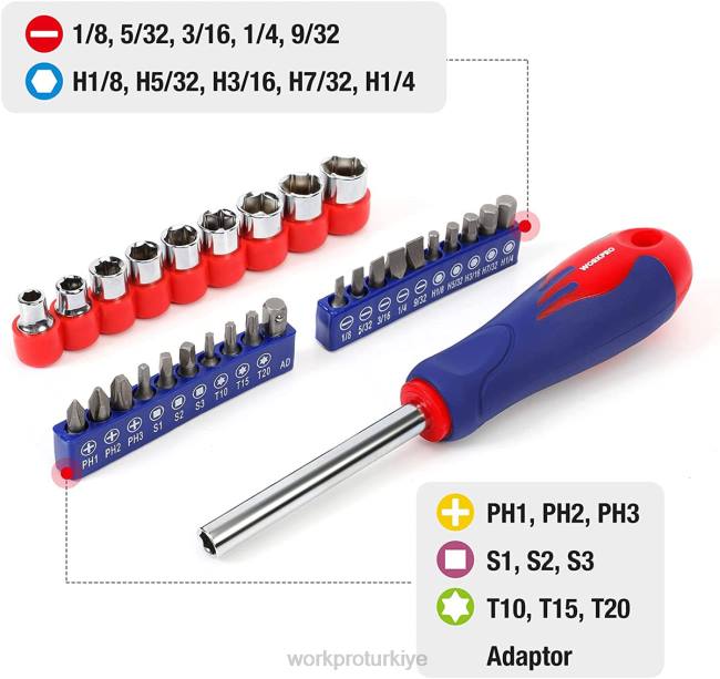 alet WORKPRO 100 adet mutfak çekmecesi ev tipi el aleti seti, kolay taşıma çantası yardımsever LJR6304