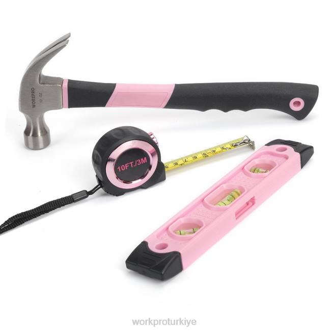 alet WORKPRO 106 adet bayan ev tamir alet seti geniş ağızlı açık saklama çantası ile yardımsever LJR6245