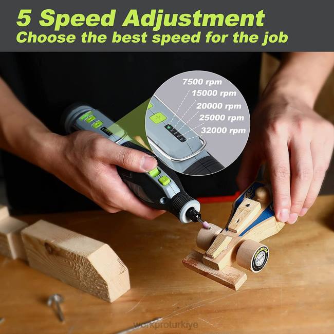 alet WORKPRO El yapımı ve kendin yap için 12v akülü döner alet seti modern LJR6226