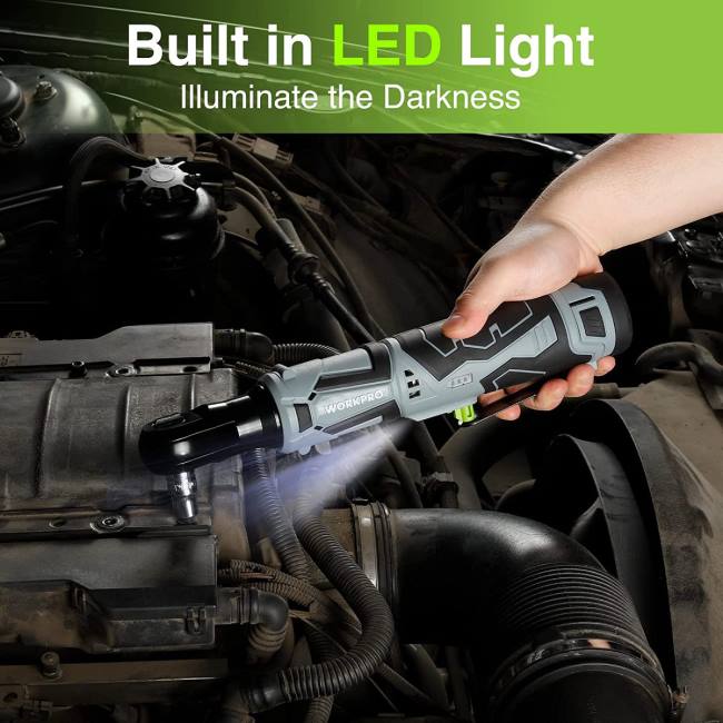 alet WORKPRO akülü elektrikli cırcır anahtarı, 12v 40 ft-lbs elektrikli cırcır anahtarı 9 adet set kullanışlı LJR6227